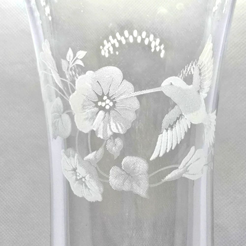 Vintage Avon Hummingbird Vase - Over 24% Lead Crystal - Made in France